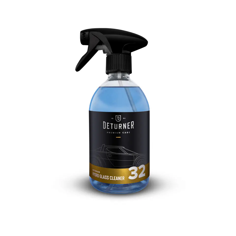 ⁨Deturner Hydro Glass Cleaner - płyn do mycia szyb, pozostawia warstwę hydrofobową 500ml⁩ w sklepie Wasserman.eu