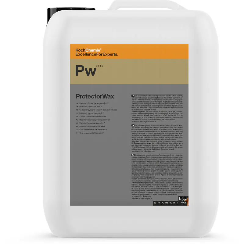 ⁨Koch Chemie Protector Wax 10L - hydrofobowy wosk aplikowany na mokro przyśpiesza proces osuszania auta idealny na myjnię⁩ w sklepie Wasserman.eu