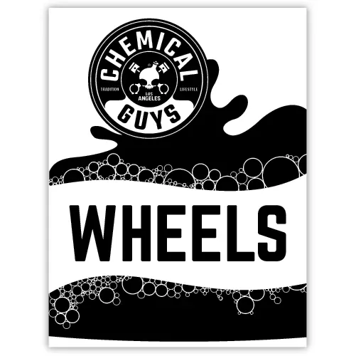 ⁨Chemical Guys Bucket Sticker Wheels Black - czarna naklejka na wiadro⁩ w sklepie Wasserman.eu