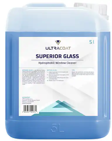⁨Ultracoat Superior Glass - płyn do mycia szyb 5L⁩ w sklepie Wasserman.eu