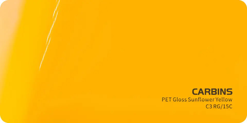 ⁨Carbins C3 RG/15C PET Gloss Sunflower Yellow 1MB - folia do zmiany koloru samochodu⁩ w sklepie Wasserman.eu