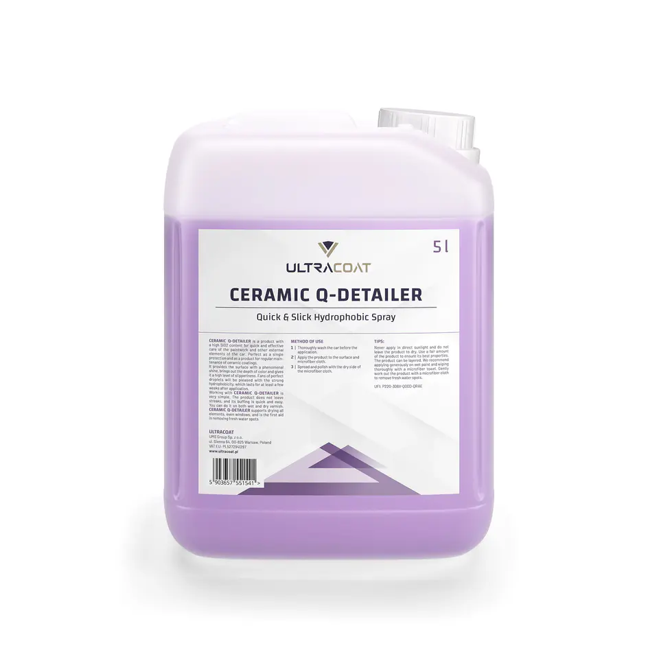 ⁨Ultracoat Ceramic Q-Detailer 5L - quick detailer z kwarcem SiO2⁩ w sklepie Wasserman.eu