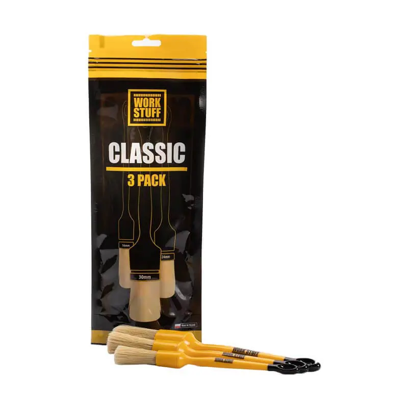 ⁨Work Stuff Detailing Brush Classic 3 pack - zestaw pędzelków detailingowych⁩ w sklepie Wasserman.eu