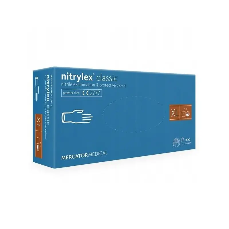 ⁨NITRYLEX rękawiczki niebieskie classic XL 100 szt.⁩ w sklepie Wasserman.eu