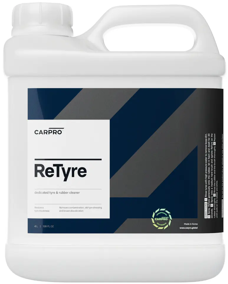 CarPro ReTyre 4L - produkt do czyszczenia opon i gumy w sklepie Wasserman.eu