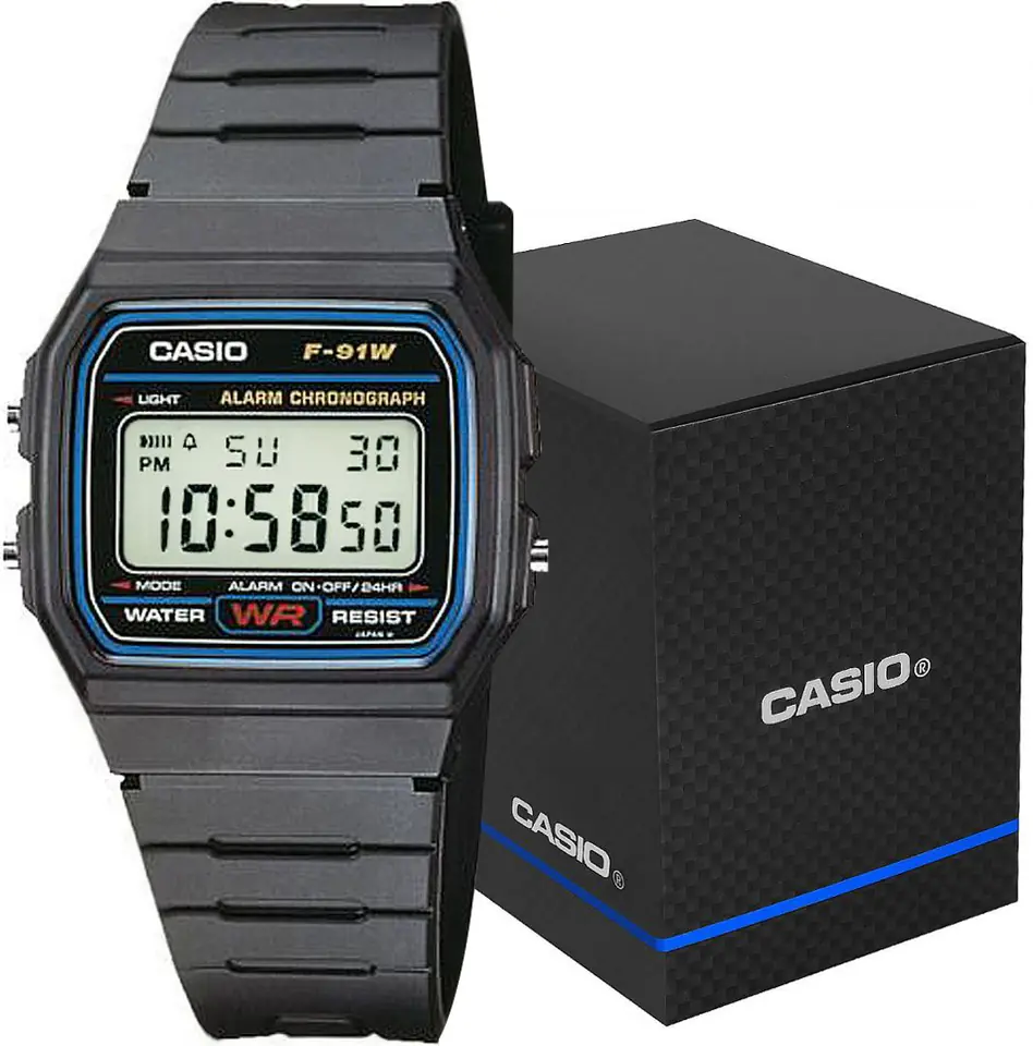 ⁨Zegarek Męski CASIO F-91W-1YEG + BOX⁩ w sklepie Wasserman.eu