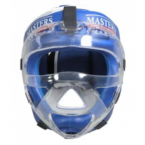 ⁨Kask bokserski Masters z maską KSSPU-M (WAKO APPROVED) (kolor Czerwony. Niebieski)⁩ w sklepie Wasserman.eu