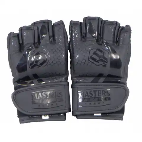 ⁨Rękawice do MMA Masters GFT-MATT-BLACK M (kolor Czarny, rozmiar XL)⁩ w sklepie Wasserman.eu