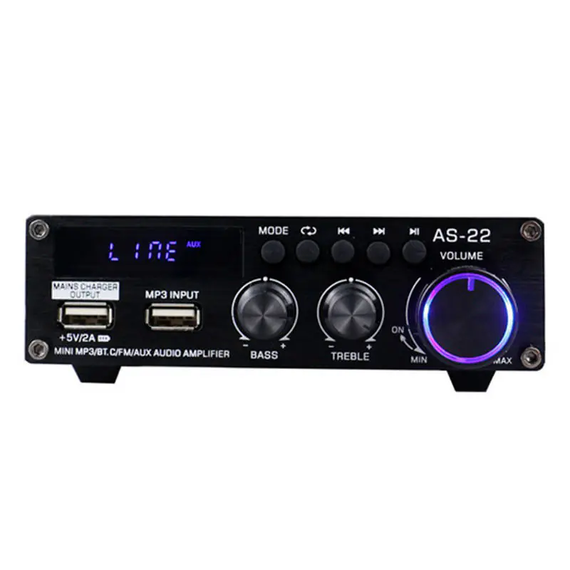 Wzmacniacz audio Blitzwolf AS-22, 45W, Bluetooth 5.0, USB + pilot (czarny) w sklepie Wasserman.eu
