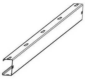 ⁨SZYNA WZDŁUŻNA L5080 (PROFIL 85x50x1.5), CORAB XPF_WS006N.2.000U⁩ w sklepie Wasserman.eu