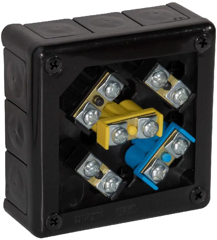 Puszka natynkowa z zaciskami 12 wlotów VIPLAST VP-51 CZARNA IP55 118x118x46mm 051-55 w sklepie Wasserman.eu