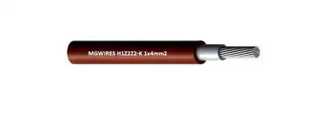 ⁨Przewód kabel SOLARNY 4mm2 MG Wires, H1Z2Z2-K CZERWONY 1m⁩ w sklepie Wasserman.eu