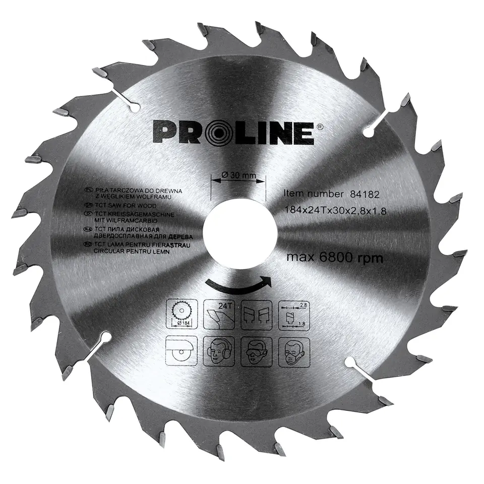 ⁨84404 Carbide disc for wood 400mm, 40 tines, Proline⁩ at Wasserman.eu