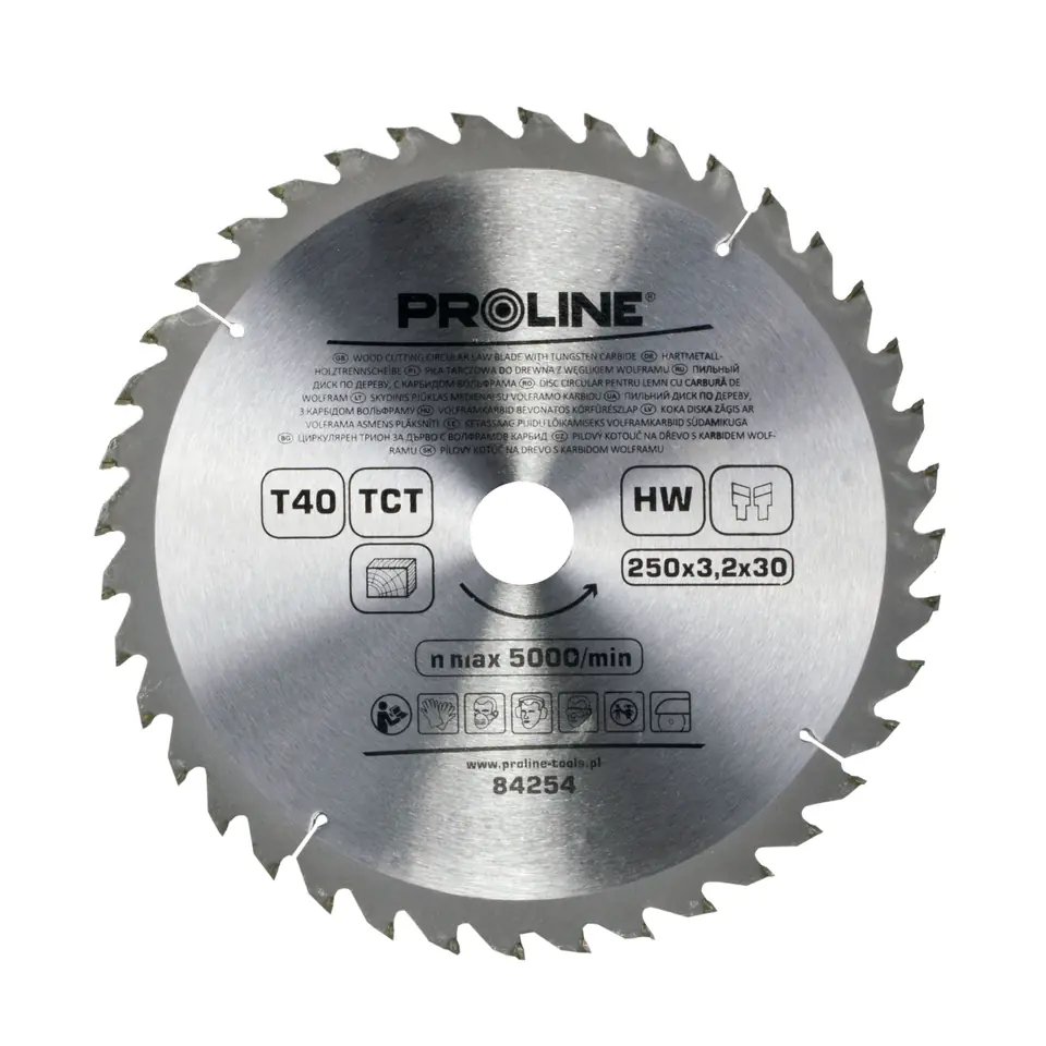 ⁨84207 Carbide Blade for Wood 205mm, 24 Teeth, Proline⁩ at Wasserman.eu