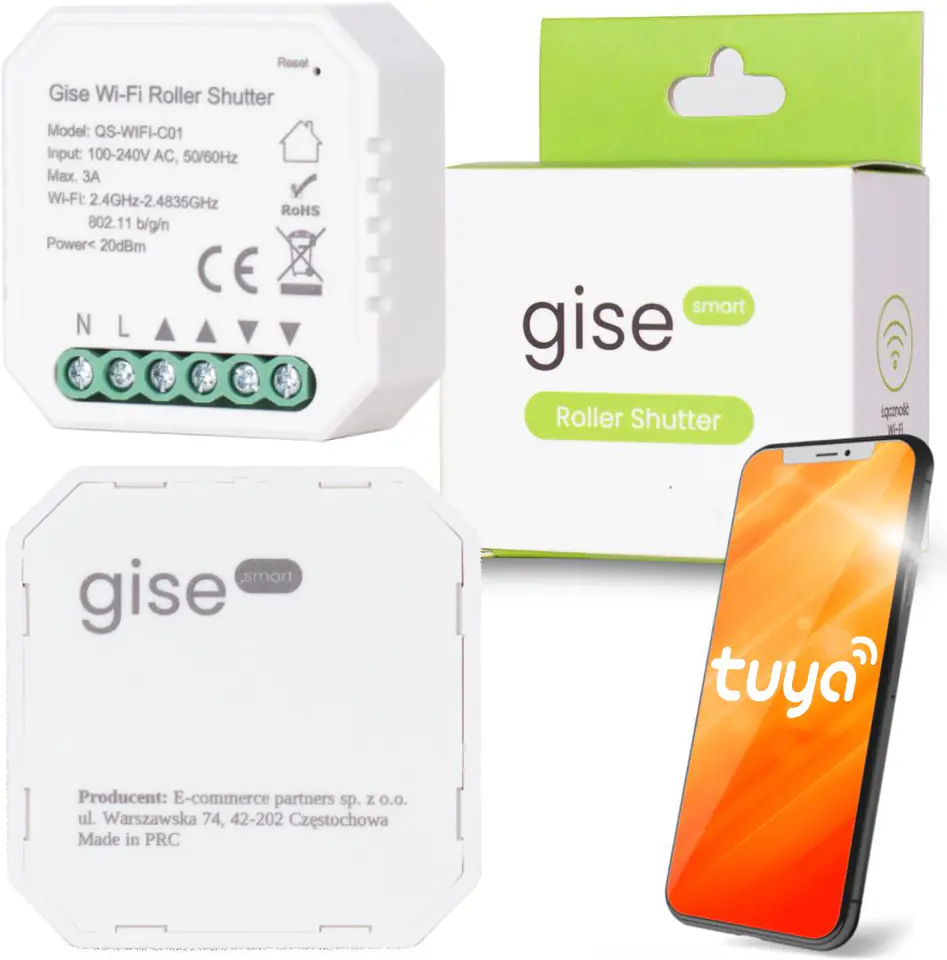 ⁨GISE Smart Sterownik roletowy WiFi | Tuya⁩ w sklepie Wasserman.eu