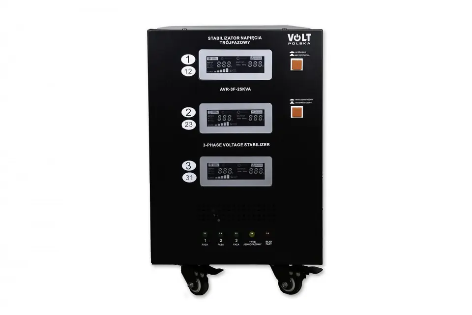 ⁨Three-phase voltage stabilizer Volt Polska AVR PRO 25000VA 3% SERVO 3-F⁩ at Wasserman.eu