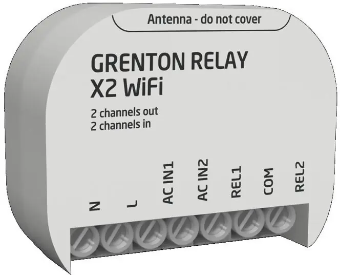 ⁨Moduł przekaźnikowy RELAY X2 WiFi Grenton⁩ w sklepie Wasserman.eu