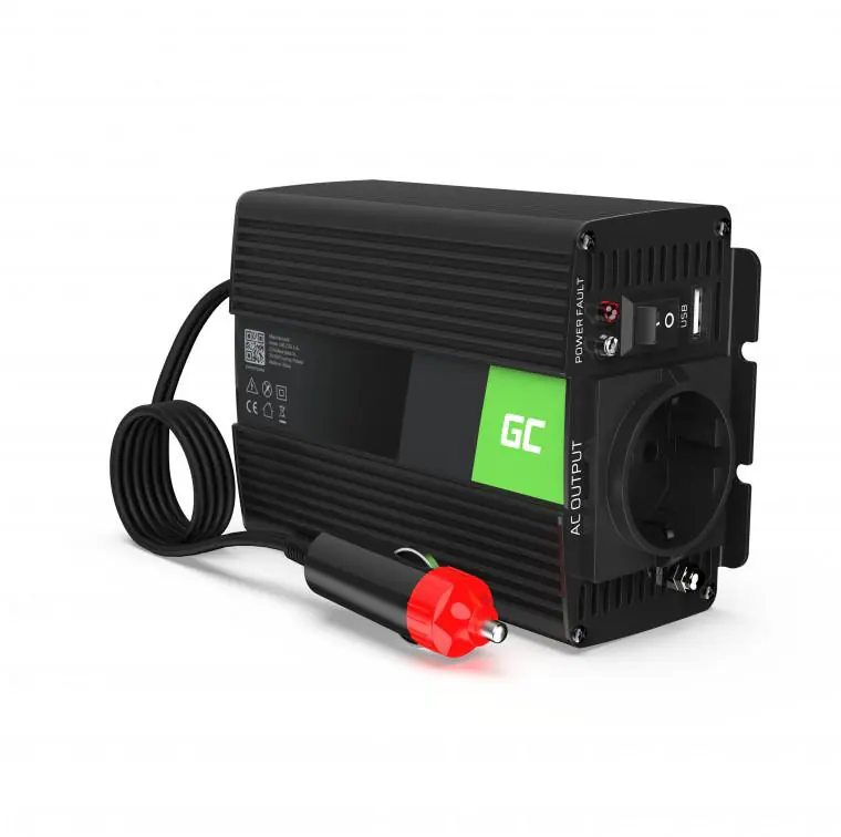 ⁨PRZETWORNICA NAPIĘCIA INWERTER Green Cell 12V / 230V 150W/300W CZYSTA SINUSOIDA INV29⁩ w sklepie Wasserman.eu