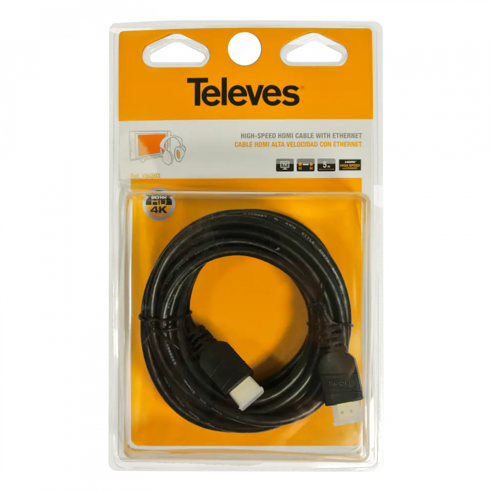 ⁨Kabel HDMI 2.0 Televes ref. 494501 1.5m 4K⁩ w sklepie Wasserman.eu