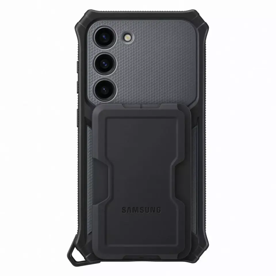 ⁨Etui Samsung Rugged Gadget Case do Samsung Galaxy S23 pancerny pokrowiec ring holder podstawka szare⁩ w sklepie Wasserman.eu