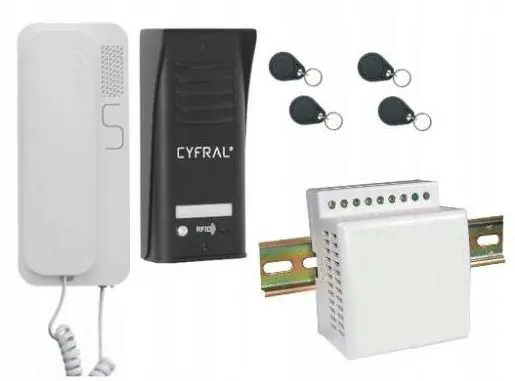 ⁨INTERCOM CYFRAL COSMO 1-TENANT BLACK⁩ at Wasserman.eu