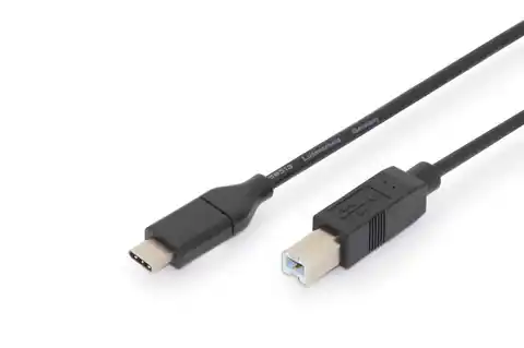 ⁨Kabel polaczeniowy USB 2.0 HighSpeed Typ USB C/B M/M, Power Delivery, czarny 1,8m⁩ w sklepie Wasserman.eu