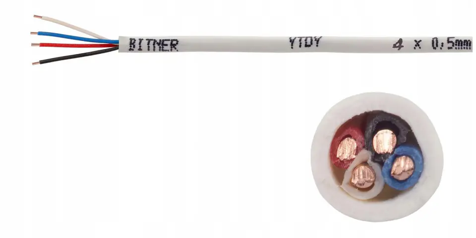 ⁨ALARM CABLE BITNER YTDY 4X0.5 - 100M⁩ at Wasserman.eu