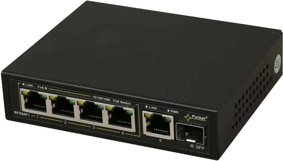 Switch 6-portowy PULSAR SFG64F1 do 4 kamer IP w sklepie Wasserman.eu