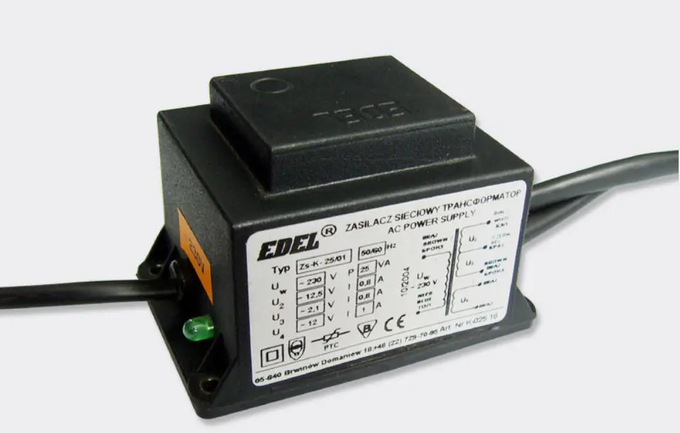 Laskomex TR/B 2303 Zasilacz z bezpiecznikiem termicznym (25VA, 12/14 V) ZS-K-25/03 w sklepie Wasserman.eu