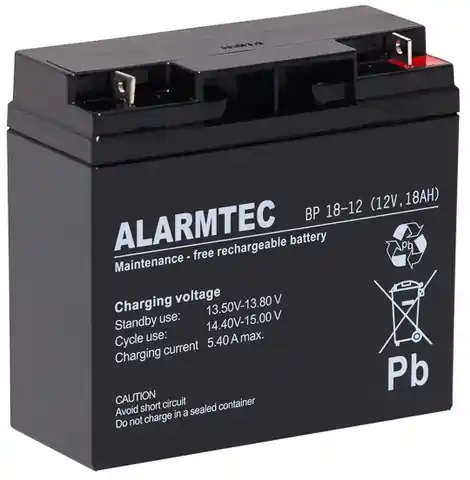 ⁨ALARMTEC BP Series AGM Battery 12V 18Ah⁩ at Wasserman.eu