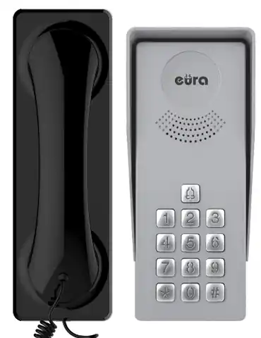 ⁨DOMOFON ''EURA'' ADP-37A3 ''INGRESSO NERO'' - 1-rodzinny, kaseta zewnętrzna z szyfratorem⁩ w sklepie Wasserman.eu