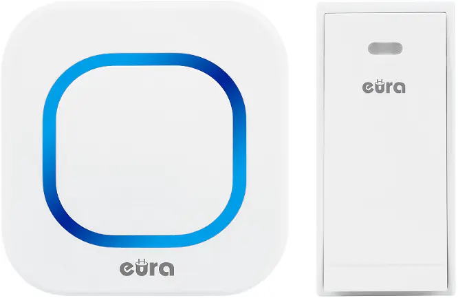 ⁨WIRELESS DOORBELL ''EURA'' WDP-80H2 ''FOLK'' battery-free, push button (kinetic), expandable⁩ at Wasserman.eu