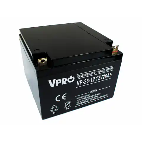 ⁨Akumulator VOLT POLSKA AGM VPRO 12V 26Ah⁩ w sklepie Wasserman.eu