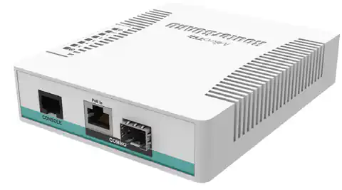 ⁨Mikrotik CRS106-1C-5S network switch Gigabit Ethernet (10/100/1000) Power over Ethernet (PoE) White⁩ at Wasserman.eu