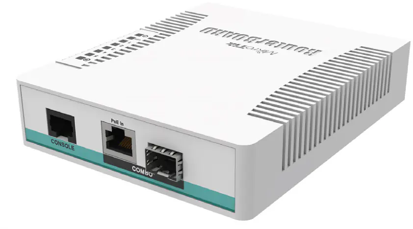 ⁨Mikrotik CRS106-1C-5S network switch Gigabit Ethernet (10/100/1000) Power over Ethernet (PoE) White⁩ at Wasserman.eu