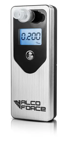ALKOMAT AlcoForce EVO + kalibracja 12mc +10 ustników srebrny w sklepie Wasserman.eu