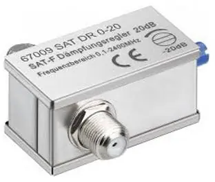 ⁨Tłumik kątowy regulowany SAT/DVB-T 0-20dB 5-2400Mhz⁩ w sklepie Wasserman.eu