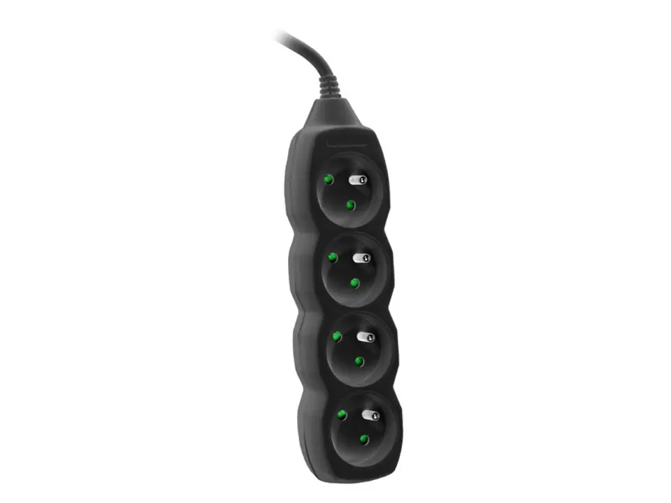 ⁨Power strip Power Watch 3m black (4 sockets)⁩ at Wasserman.eu