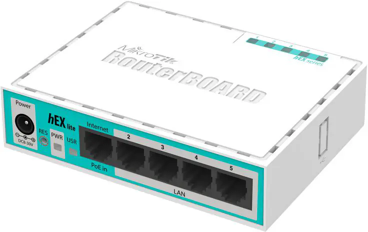 ⁨MikroTik hEX lite Router RB750r2, 5x RJ45 100Mb⁩ w sklepie Wasserman.eu