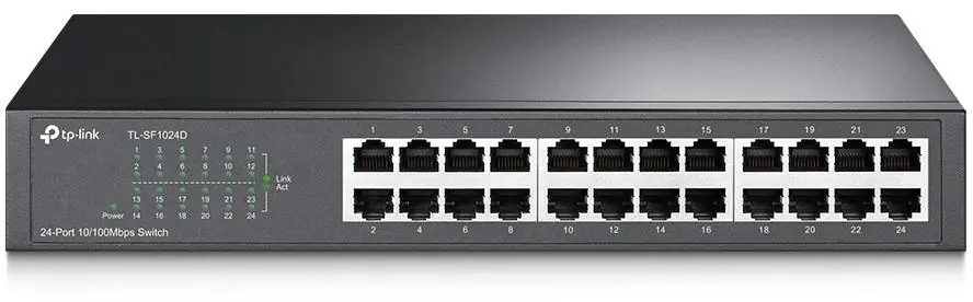 ⁨TP-Link TL-SF1024D network switch Unmanaged Fast Ethernet (10/100) Black⁩ at Wasserman.eu