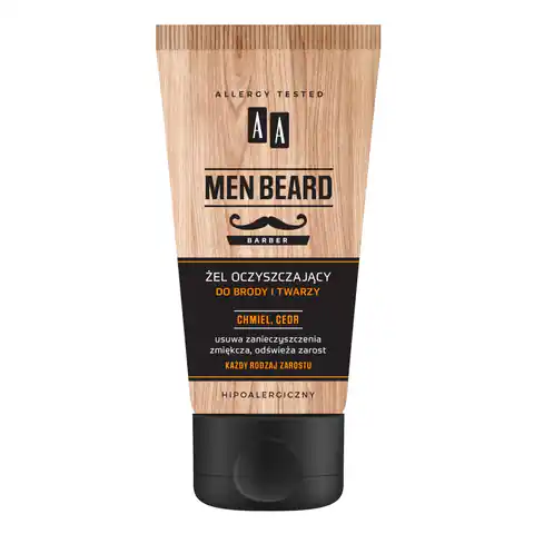 ⁨AA Men Beard żel oczyszczający do brody i twarzy 150ml⁩ w sklepie Wasserman.eu