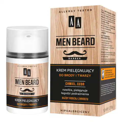 ⁨AA Men Beard krem pielęgnujący do brody i twarzy 50ml⁩ w sklepie Wasserman.eu