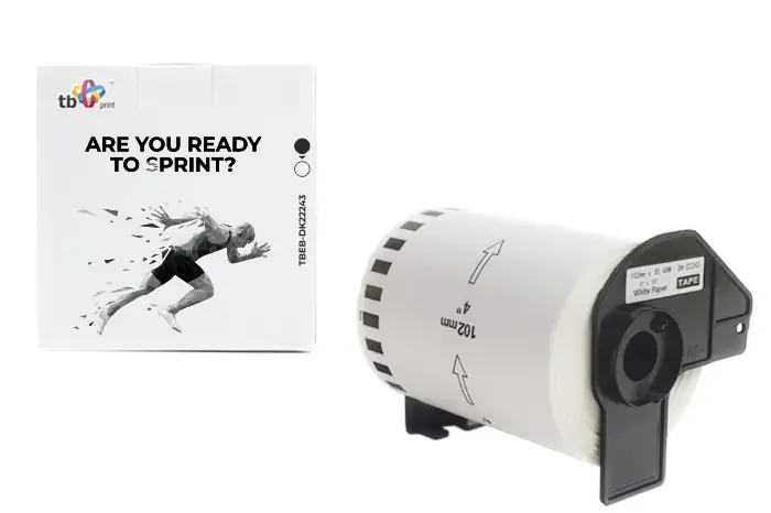 Labels TBEB-DK22243 Brother Black on White 102x30.48mm at Wasserman.eu