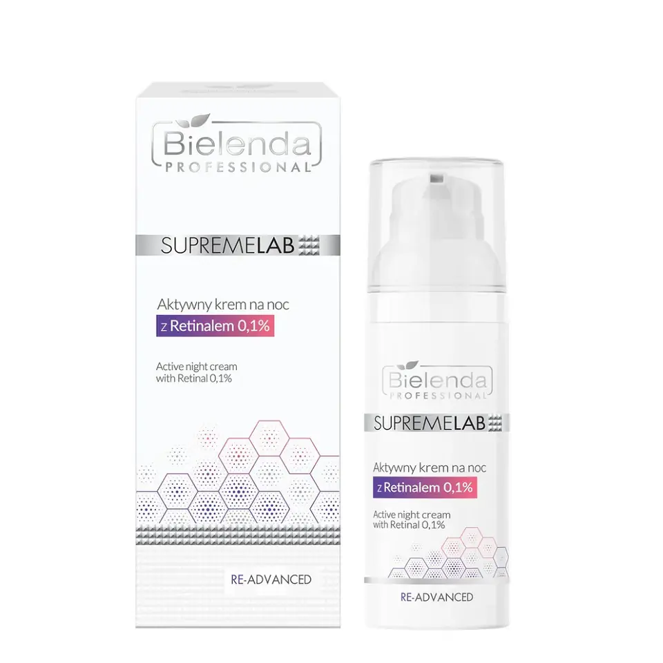 ⁨BIELENDA PROFESSIONAL SupremeLab Re-Advanced aktywny krem na noc z retinalem 50ml⁩ w sklepie Wasserman.eu