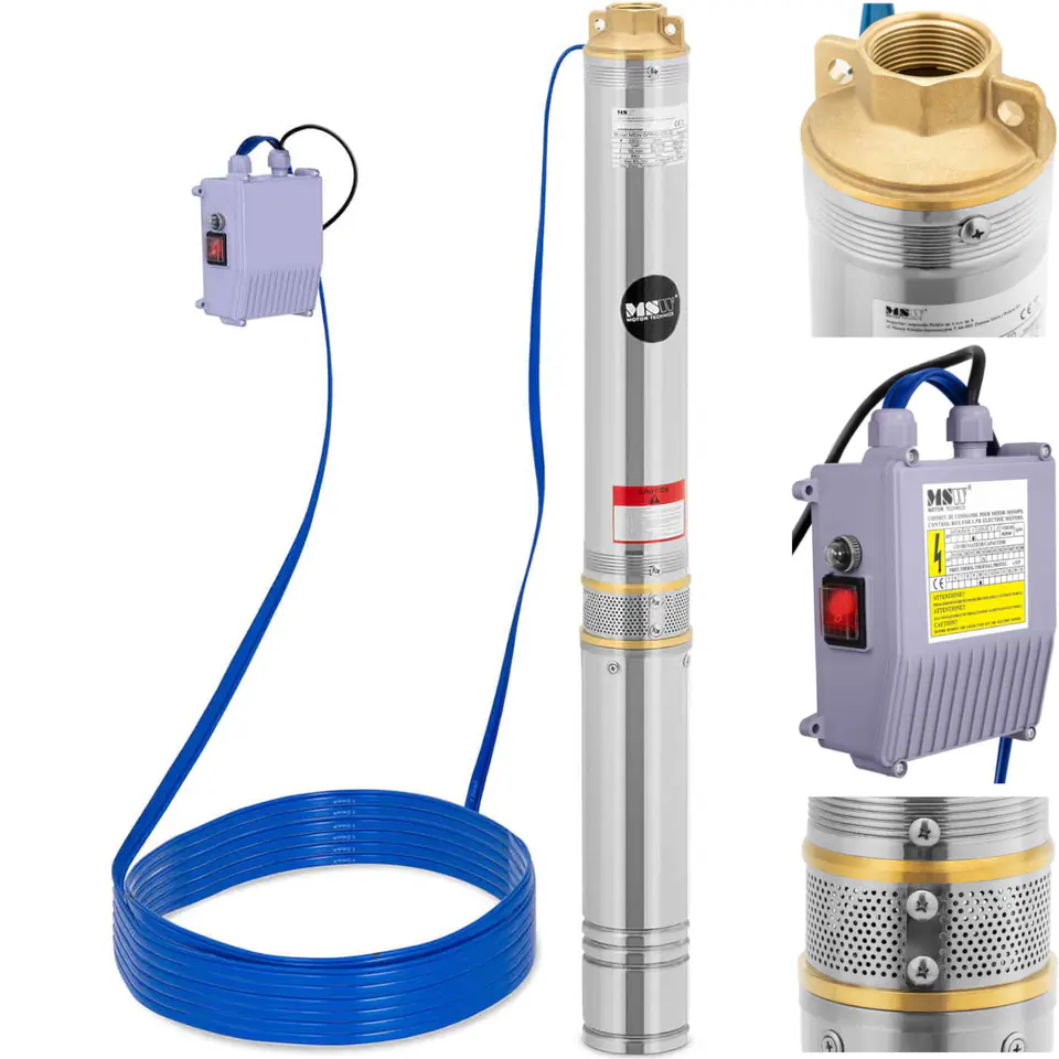 Pompa głębinowa do studni głębinowej STAL 1000 W 4000 l/h do 91 m w sklepie Wasserman.eu