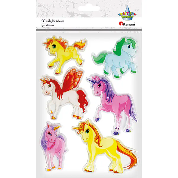 ⁨Naklejki żelowe KUCYKI PONY 6szt. 495498 TITANUM⁩ w sklepie Wasserman.eu