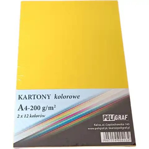 ⁨Papier ksero A4 200g. mix 2x12 kolorów⁩ w sklepie Wasserman.eu
