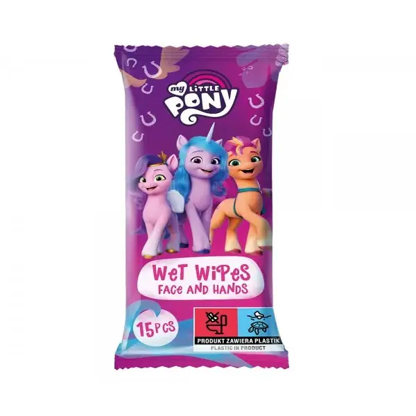 ⁨My Little Pony Chusteczki nawilżane do twarzy i rąk Truskawka 15szt.⁩ w sklepie Wasserman.eu