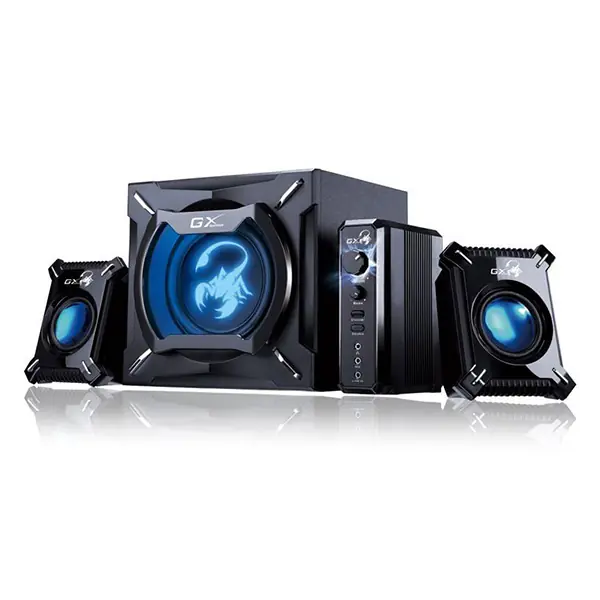 ⁨Genius głośniki GX GAMING SW-G2.1 2000, 2.1, 45W, czarne, regulacja głośności, 3,5 mm jack (USB)⁩ w sklepie Wasserman.eu