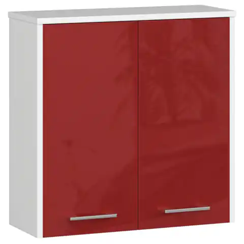 ⁨WALL CABINET IN 60 cm FIN 2D WHITE / RED GLOSS⁩ at Wasserman.eu